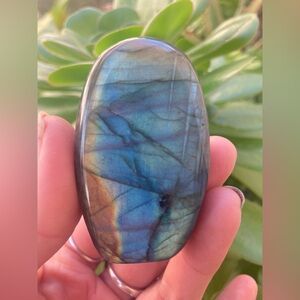 Stunning high grade labradorite free form polished crystal